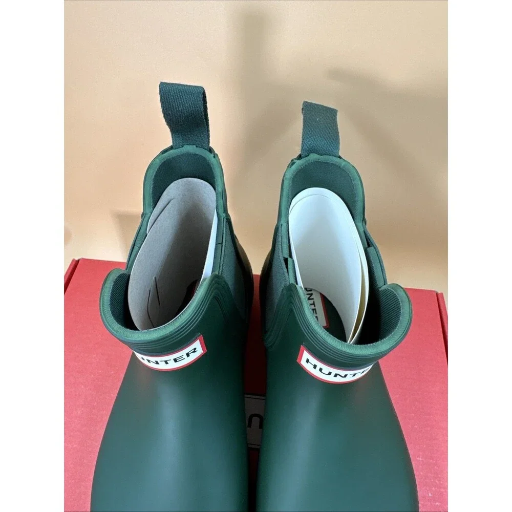 Hunter Original Chelsea Women's Waterproof Ankle Rain Boots, Green Size 6